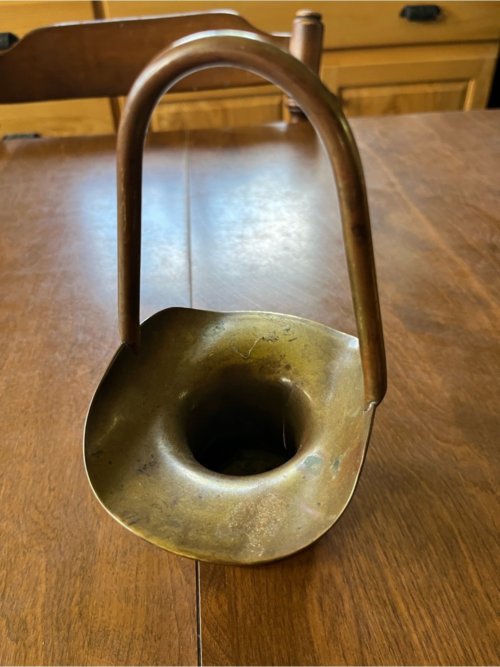 Makers Market Brass-Tone Handled Accent Basket